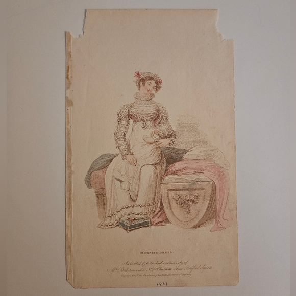 1814 La Belle Assemblee Magazine "Morning Dress" - Picture 2 of 3